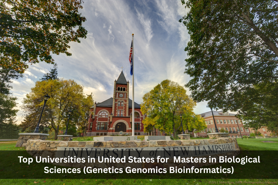 Top Universities in United States for Masters in Biological Sciences (Genetics Genomics Bioinformatics)